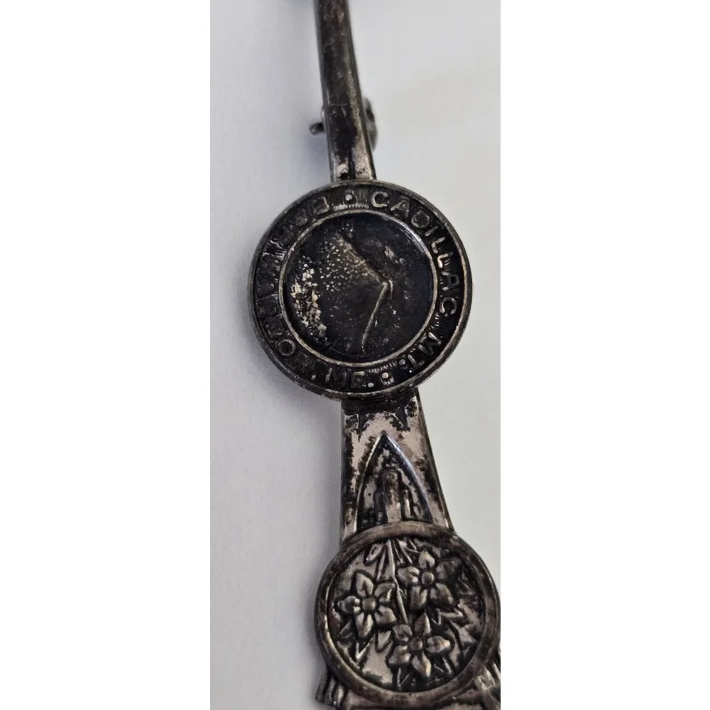 Vtg 925 sterling brooch spoon tarnish